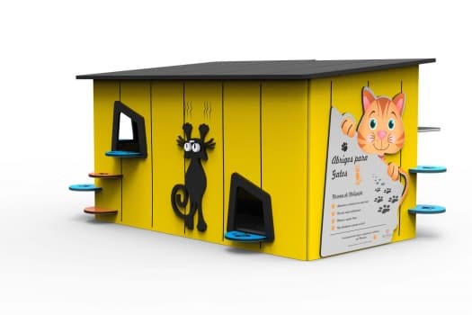 ULG-SHL-003 - Wide Cat Colony Shelter with Side Platforms — image 1