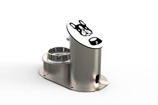 ULG-PFD-005 - Stainless Steel Ground-Level Pet Drinking Fountain — image 1