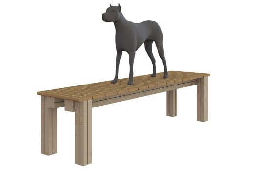 ULG-PPE-024 - Timber Dog Agility Bench — image 1