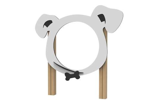 ULG-PPE-025 - Dog-Eared Agility Hoop Jump with Timber Posts — image 1